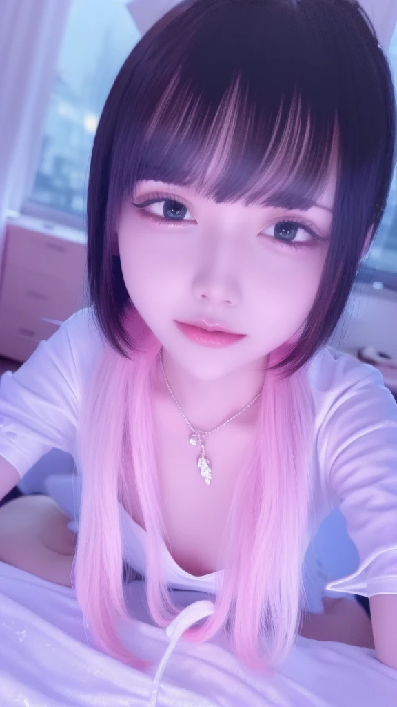 One person, One personで, High resolution, masterpiece, Accurate, Anatomically correct, number々Awards, Highest quality, corruption, High resolutionモデル, Attention to detail, retina, Very detailed, Textured skin, 超High resolution, movie light effect, movie, Video Recording, Chiaroscuro, Background Blur, Everything is detailed and exquisite、Complete human body、Correct human body、Perfect human body、Accurate the human body、Detailed Background、Elaborate Background
((Bedroom with the lights off:1.8, Decolorization lighting:1.6, Blue lighting、pink silk bed sheets、Love Hotel:1.8, Decolorization lighting:1.6, Dark outdoors:1.8, Late Night:1.5))
(Black straight hair:1.8, From head to toe:1.5, Big Breasts:1.5, Big cleavage:1.5, cleavage wide open:1.5, Oily skin:1.3, Beautiful Skin:1.5, Red Sexy Micro Underwear:1.8, Heavy makeup、Japanese jirai type girl :1.5, Jirai Type Makeup:1.5, Japan Underground Idols),
(orgasm:1.8, Subjective perspective:1.8),))), Underbust, Sit on the sofa