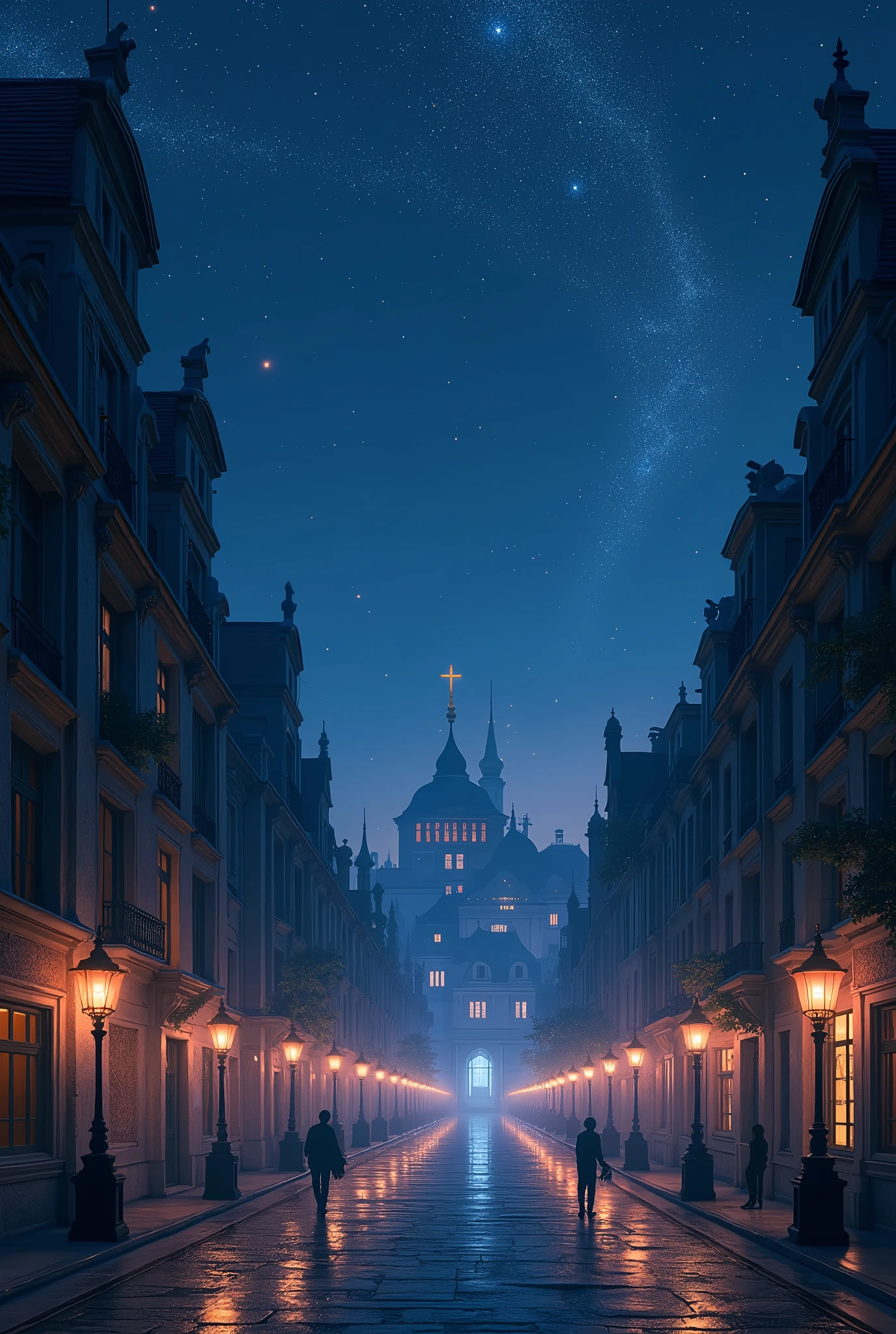 Mysterious City、quiet night、Soothing、star、Beautiful sky