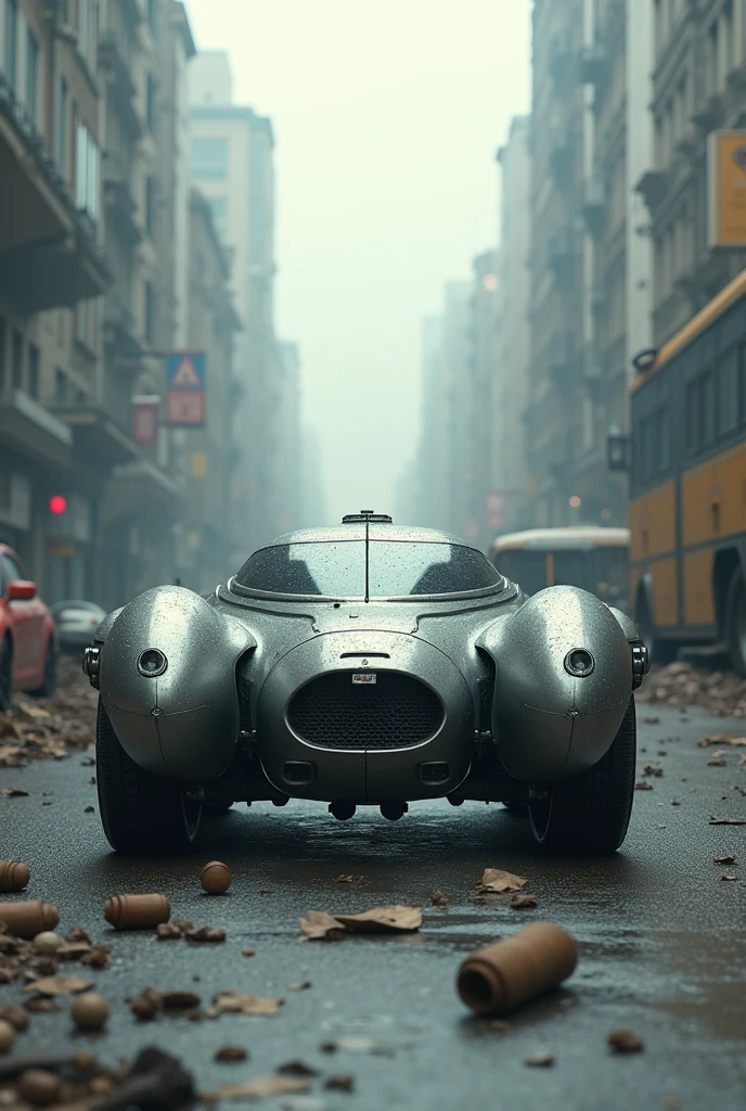 Create a robotic matter car, on pollution
