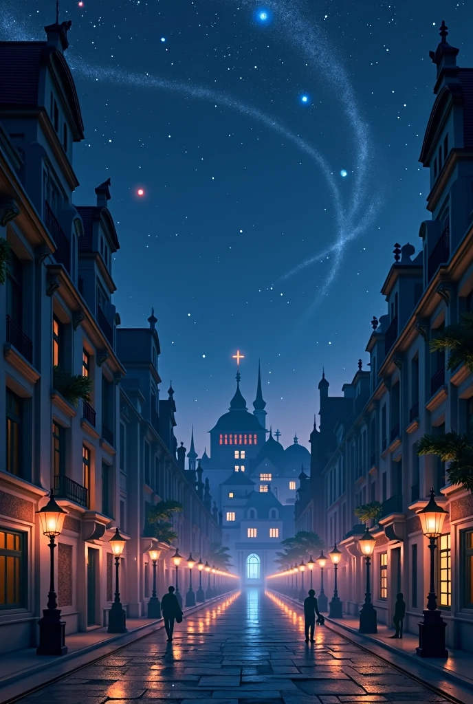 Mysterious City、quiet night、Soothing、star、Beautiful sky