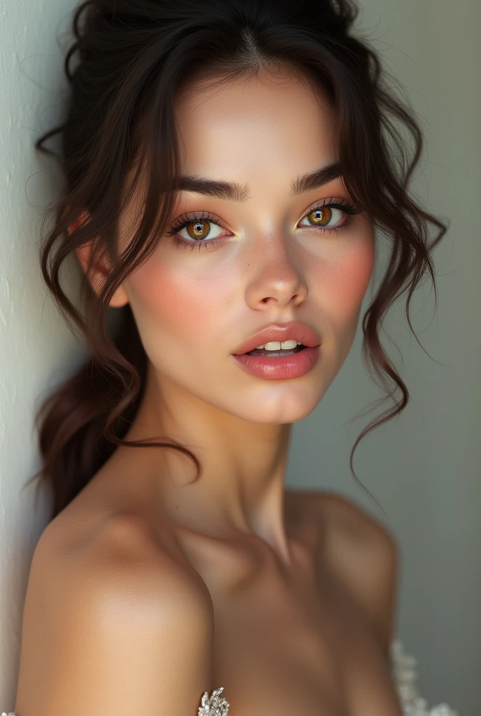 Generate an asthetic dp for girl look like real for Instagram  bold picture
