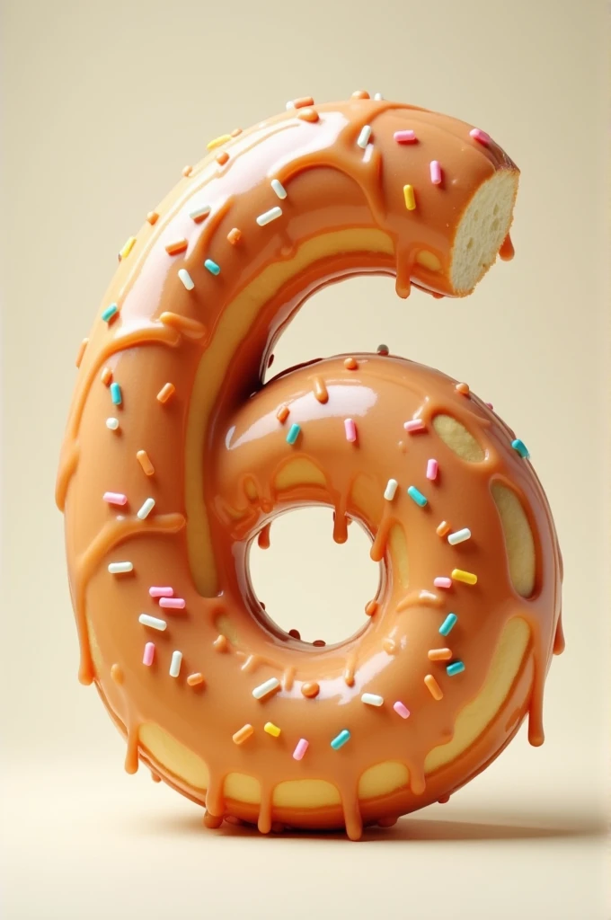 An image of a donut in the shape of a 6