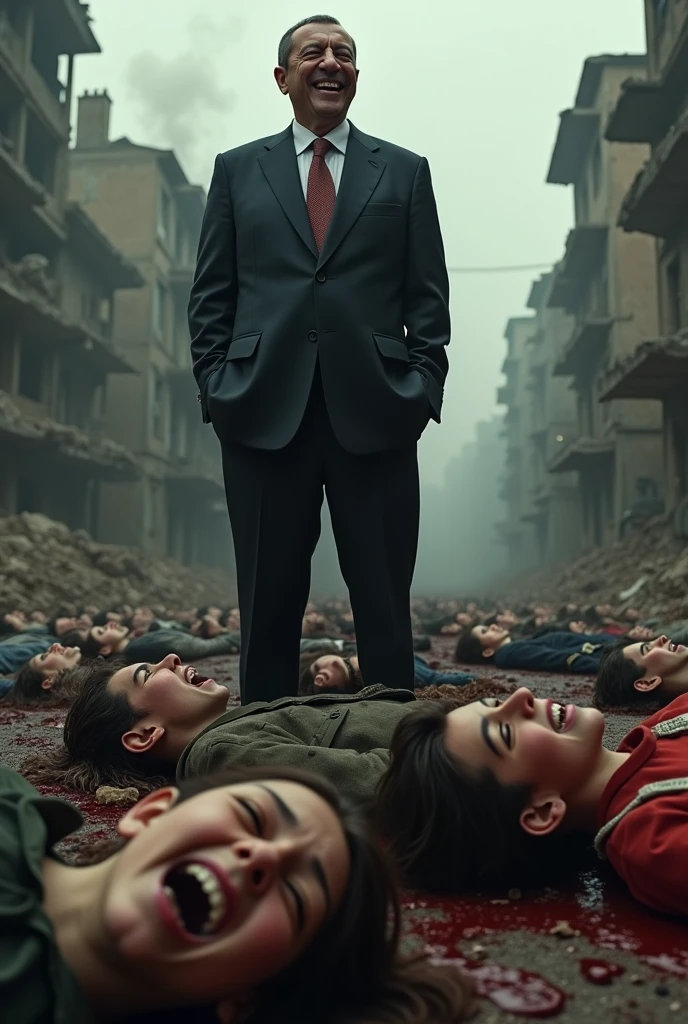 Recep Tayyip Erdoğan Laughs Looking at the Corpses of Kurdish Youth