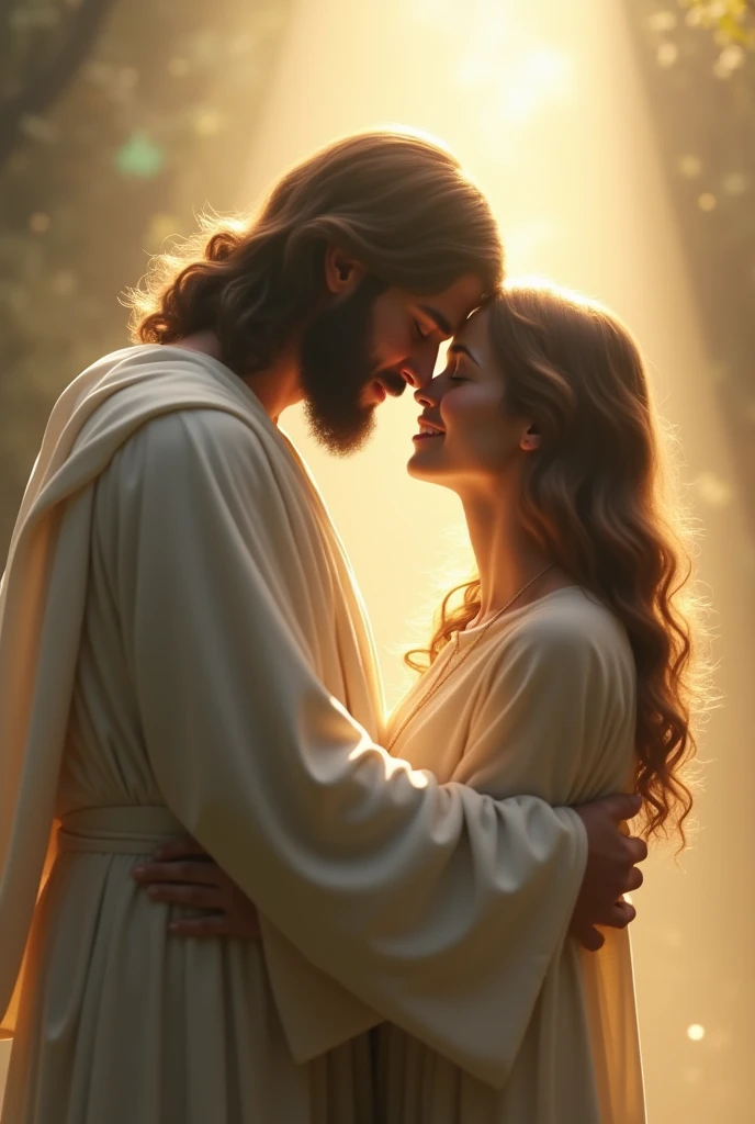 A delicate embrace with Jesus