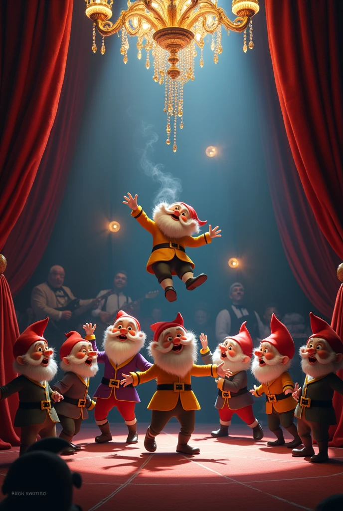 A cabaret with 7 dwarves