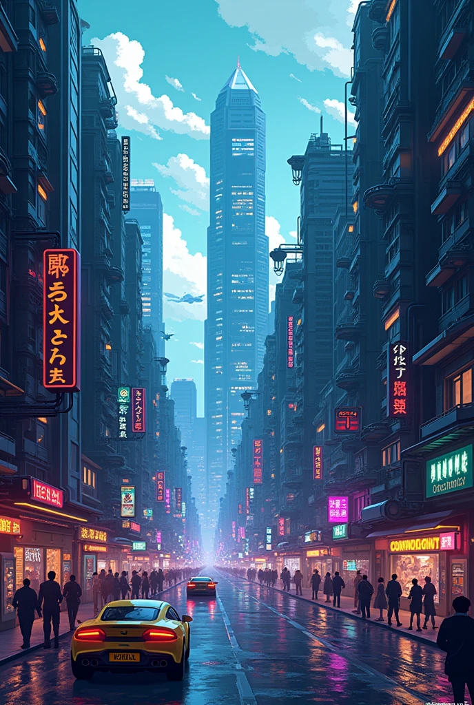 Pixel Style,A Hong Kong Cyber City,8k