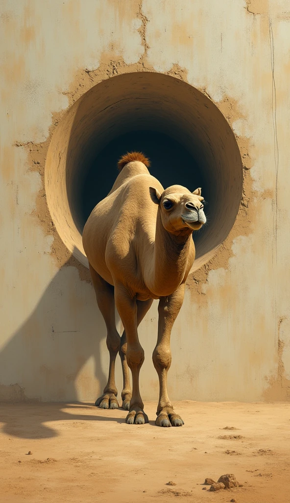 Camel passing through the eye of a needle