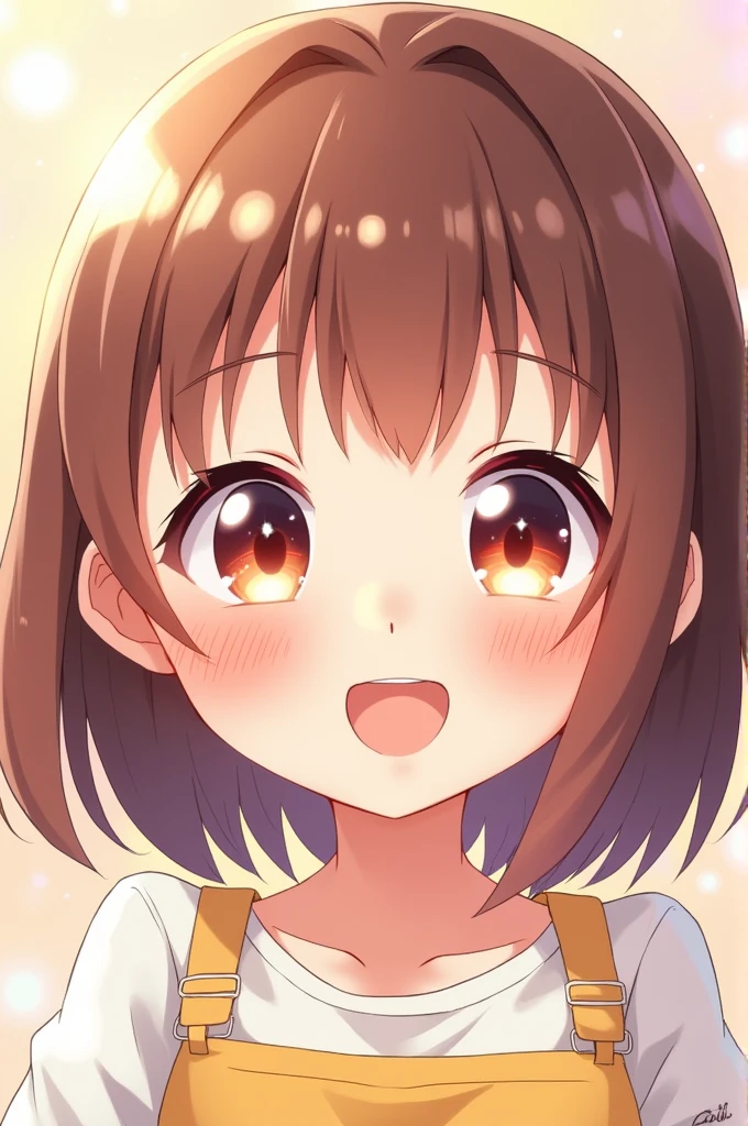 Girl smiling anime style