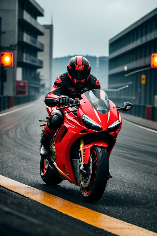 A highly detailed, futuristic, 3D text "SPEED JUNKIE" centered at the top of the page, a rider on a ducati panigale v4 popping wheelie riding between two lorries, extremely dangerous situation, high speed chase, adrenaline, motion blur, low angle, dramatic lighting, cinematic composition, gritty urban environment, moody atmosphere, vibrant colors, hyper-realistic, award winning photography, masterpiece, (best quality,4k,8k,highres,masterpiece:1.2),ultra-detailed,(realistic,photorealistic,photo-realistic:1.37)
