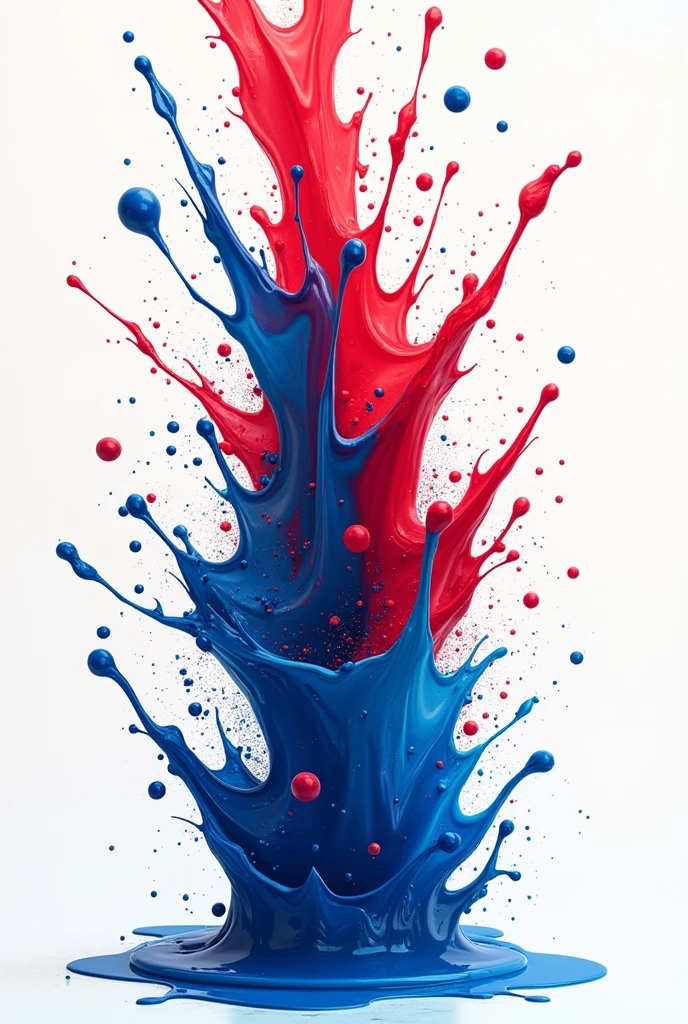 Phrase the process is part of success and red and blue paint squirts of paint