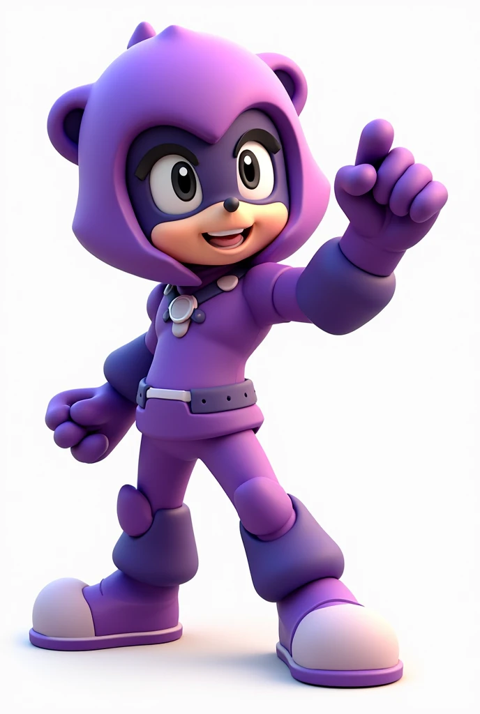 Icon Game Mascot PNG 2D Doing a Pose Wearing Purple