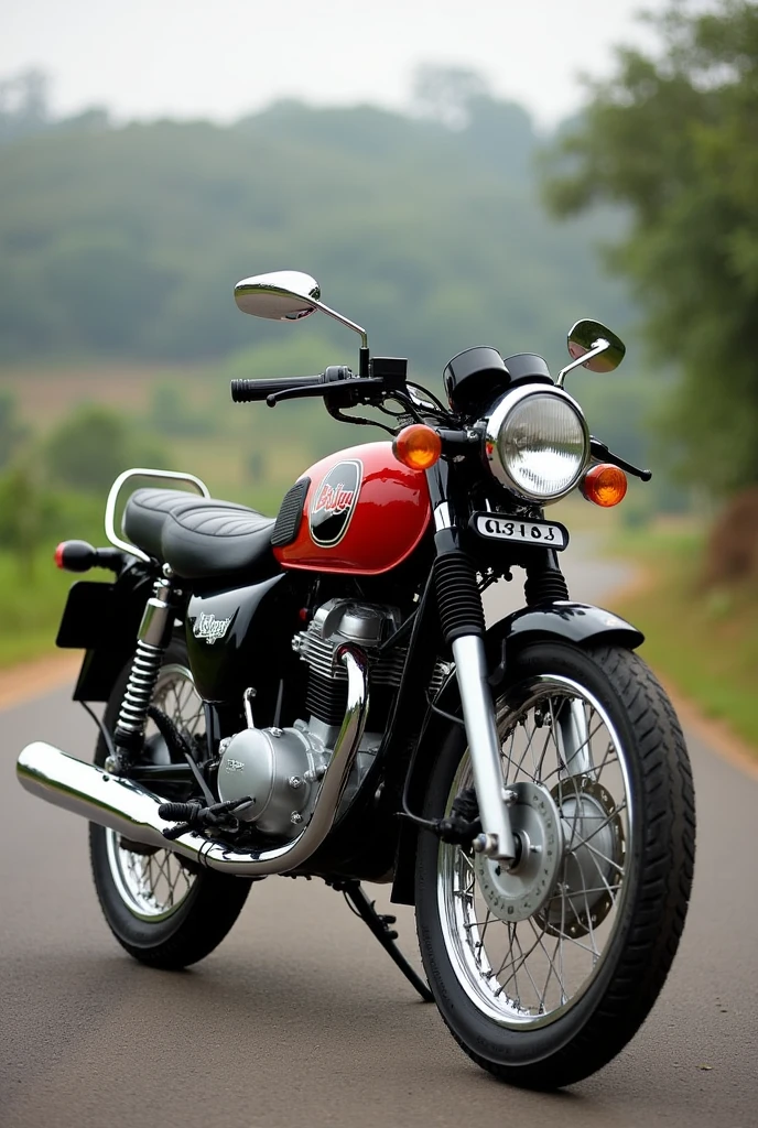 Create motorcycle brand  "boxer ct 100" from Bajaj manufacturer modified to classic style 
