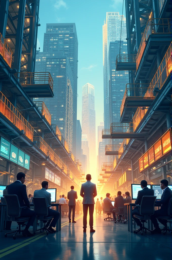 Create an image that refers to the functions of a company
