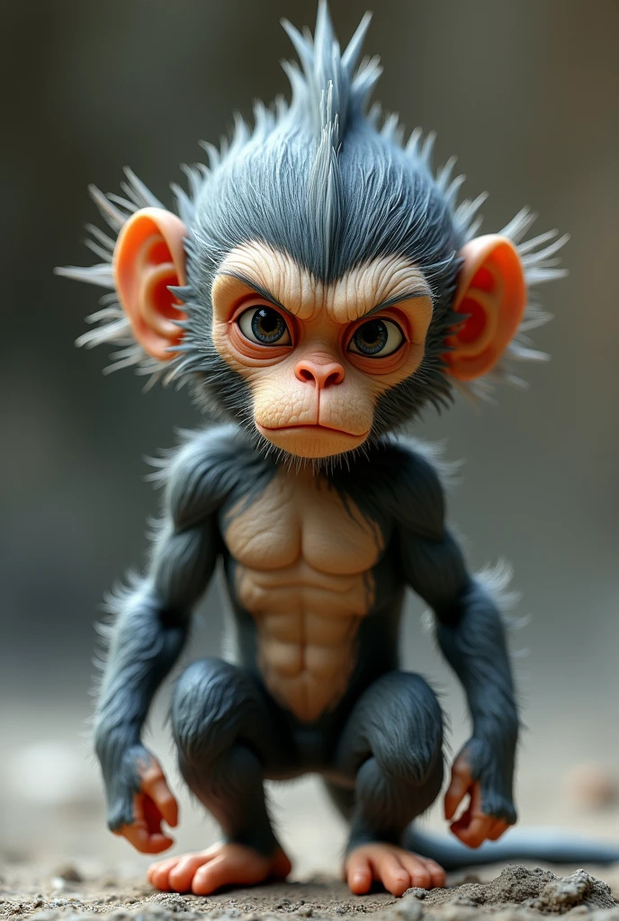 Small version of sun wukong the monkey, that’s very serious 