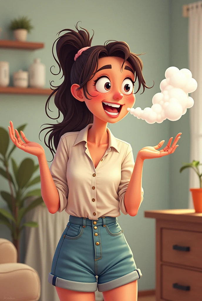 Woman farting