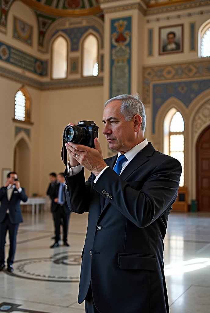 Neten Yahu Took Photos in Masjid Aqsa