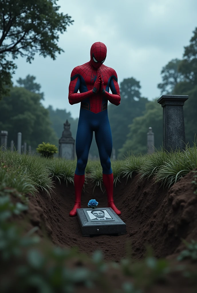 spider man burying

