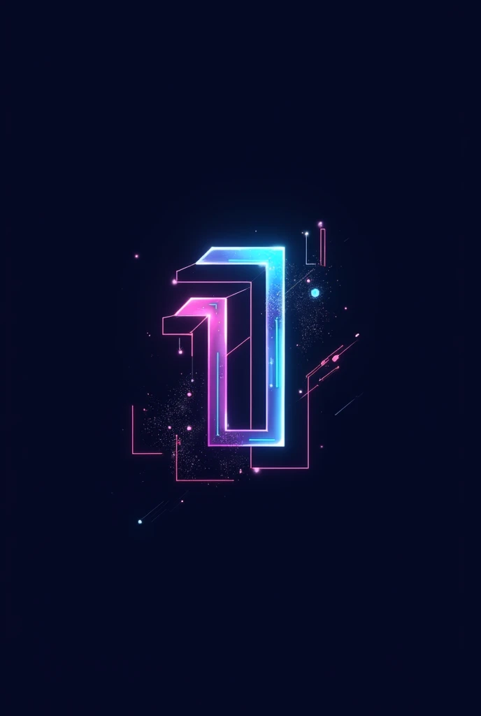 Create a sleek and modern logo for "1ndra" an Instagram page dedicated to AI-generated artwork. The design should blend elements of technology and art. Use a clean, futuristic font for the name "1ndra" and incorporate abstract, geometric shapes or neural network motifs to represent AI. The color palette should be vibrant and digital, with shades of blue, purple, and silver to evoke a sense of innovation and creativity. The overall look should be eye-catching, professional, and convey the cutting-edge nature of AI in art