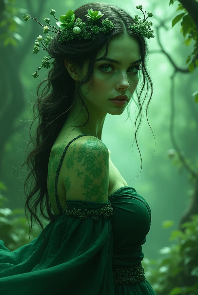 A green woman 