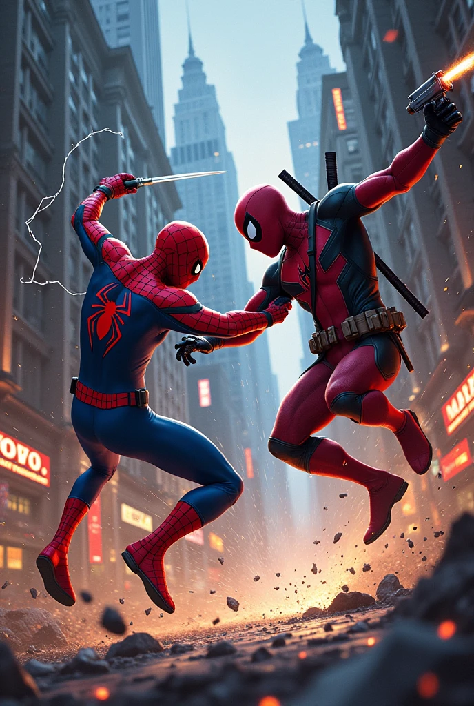 spider  man and deadpool
