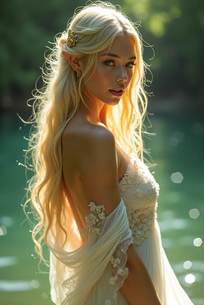 Super beautiful blonde nymph girl