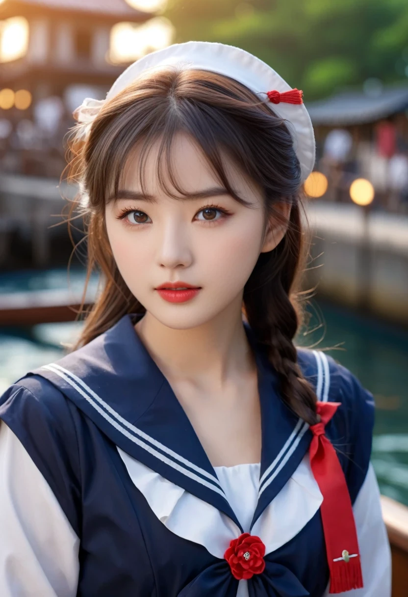 One Woman、Back view、Turn around、high school girl、White blouse、Black Hair、Raindrops