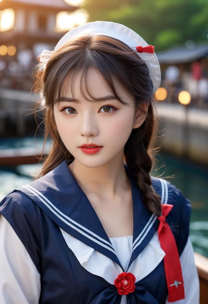 One Woman、Back view、Turn around、high school girl、White blouse、Black Hair、Raindrops