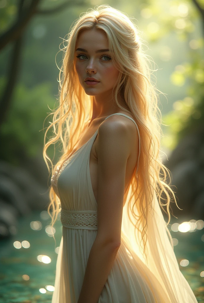Super beautiful blonde nymph girl