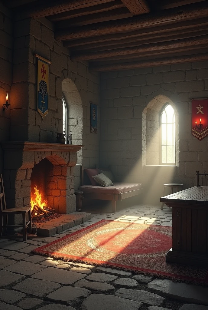 medieval warrior room, but without the warrior in the room