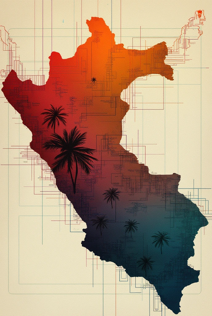 Make me a cover for a monograph on the division of states in Peru that has my name (Adriel) and my colleagues Alessandra Jamiel and Micaela 