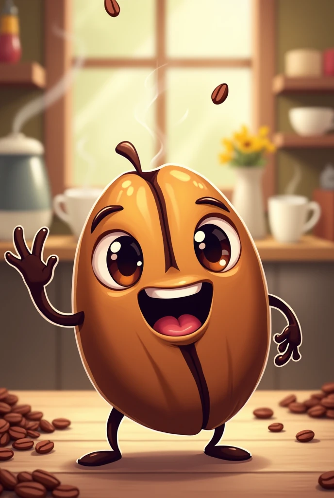 coffe bean cartoon