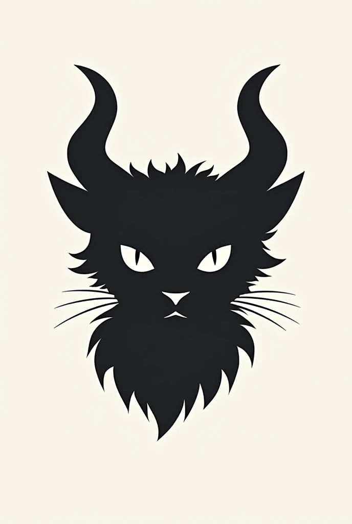 A logo of a cat to draw with horns but that's a little scary but that's just the outlines but it has the name THE COLD CAT and that's just the outlines with the horns