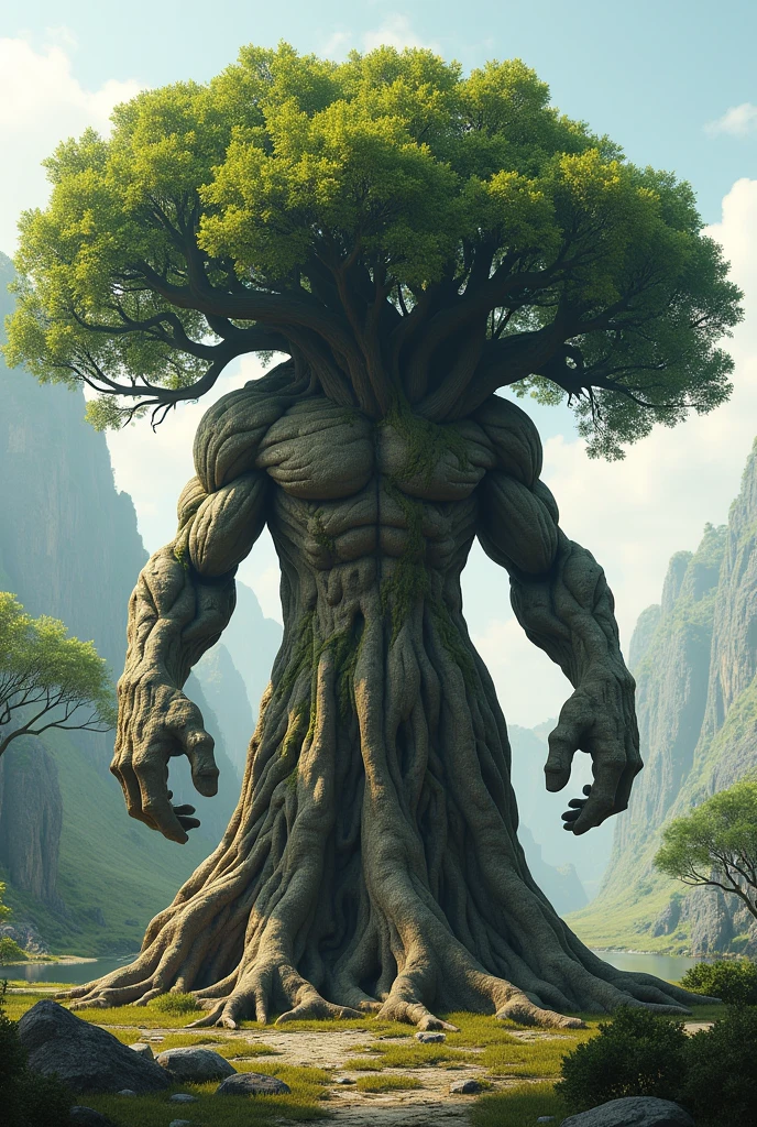 a small but strong tree that has muscles