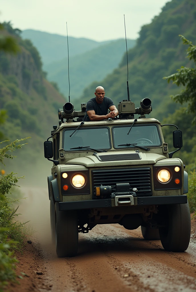 Vin diesel in armored car in the country Guatemala