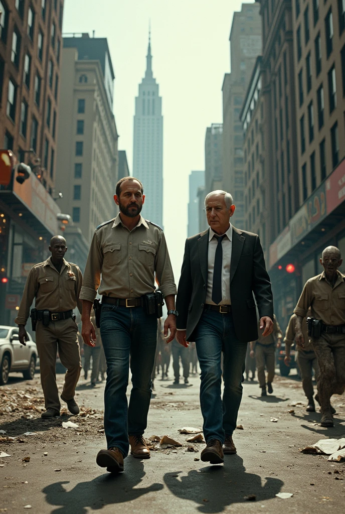 Rick Grimes and Netanyahu Walk the Streets of New York Together, Zombies Are Behind