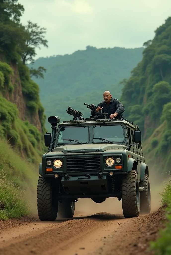 Vin diesel in armored car in the country Guatemala 