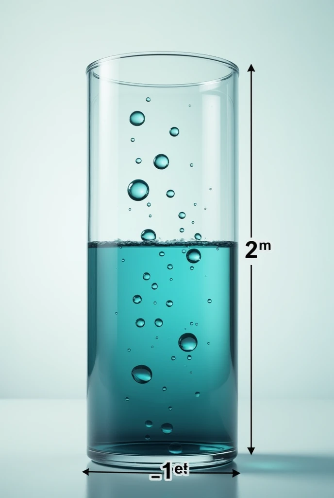 Draw an image that represents the following problem: A container contains two immiscible liquids.: Water (density = 1000 kg/m³) and oil (density = 800 kg/m³). La altura del Water es de 2 metros y la del aceite es de 1 metro. Calculate the pressure at the base of the container.