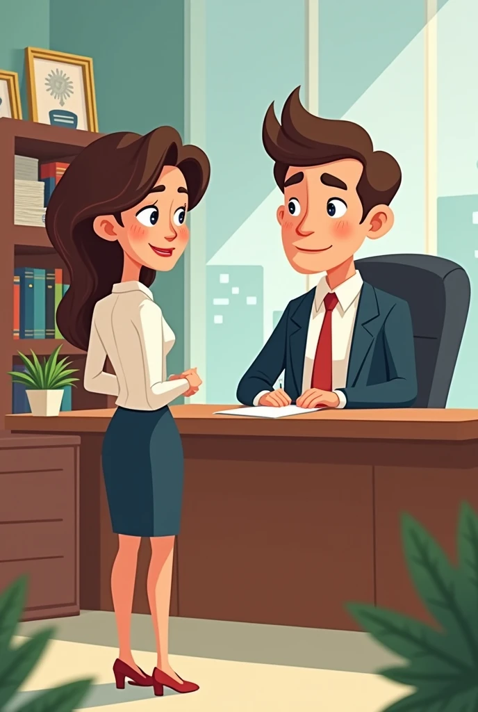 Inploy Girl introduction boss cartoon