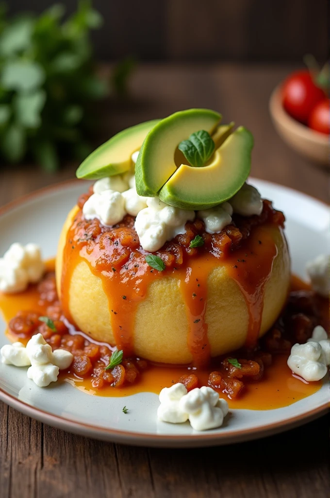 tablechicha Criolla**
*table ( tuber) dripped with hogao, curd cheese, and avocado.*
**Price:** $10,000