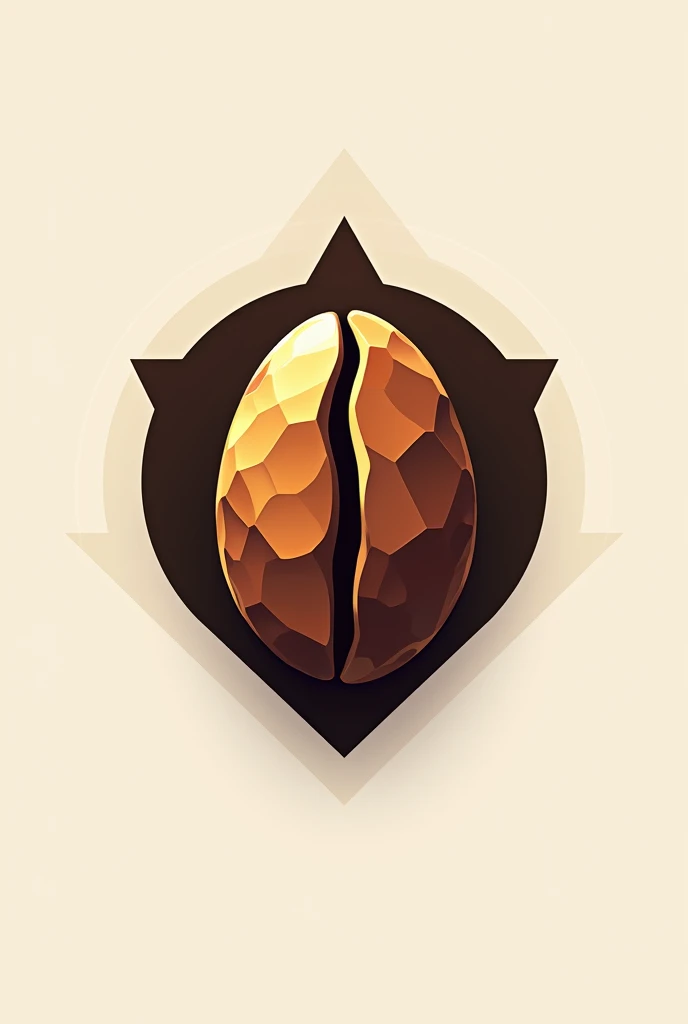 coffe crypto bean logo with frase CrytoCoffe
