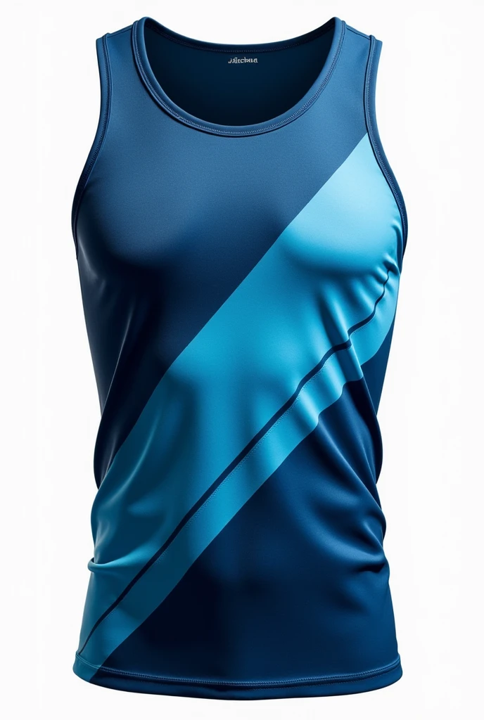 Men's blue gradient grid tank top