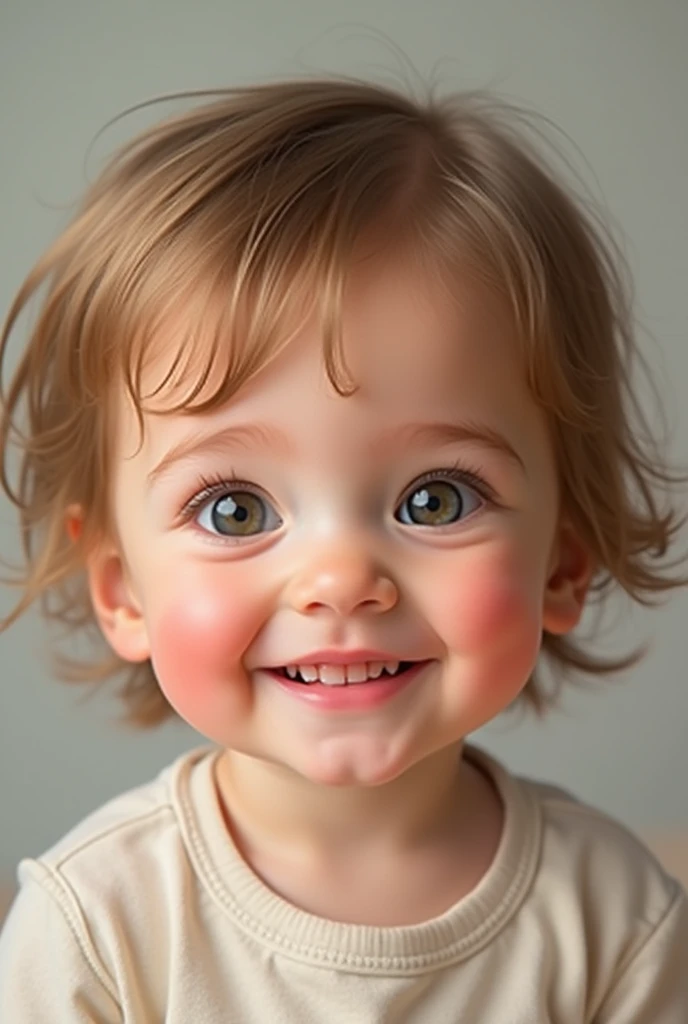 Create a  child with light brown hair

