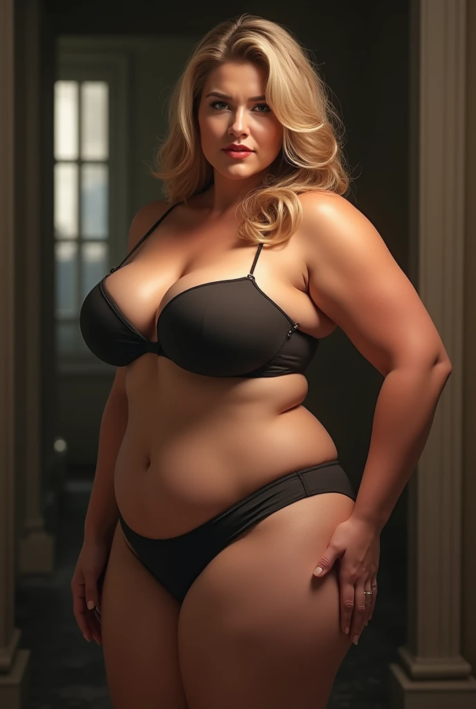 A woman in her fifties has huge breasts, a full butt, and sexual experience.