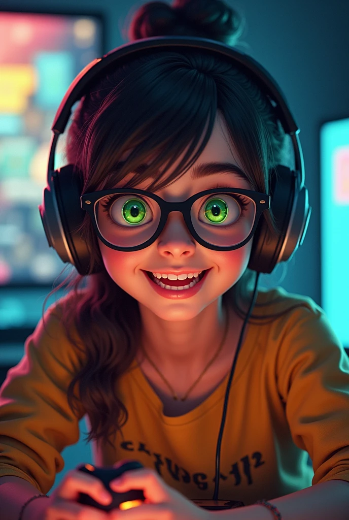 One who wears glasses and is a gamer and plays free fire who has green eyes who is  and has a beautiful smile 