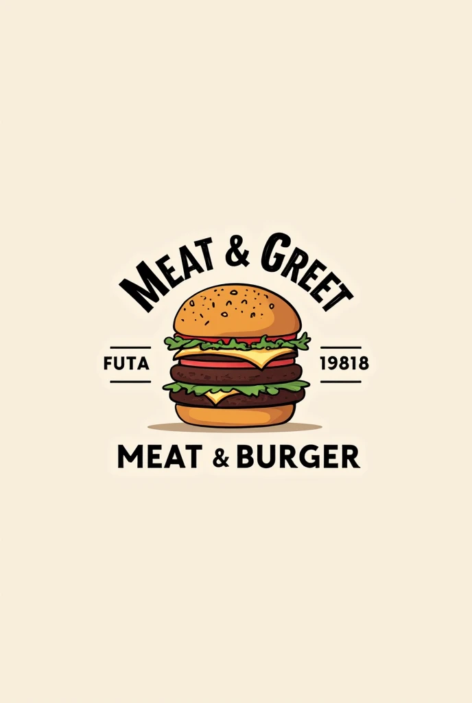 create a business logo for the burger food industry the name of the business is “Meat & Greet”