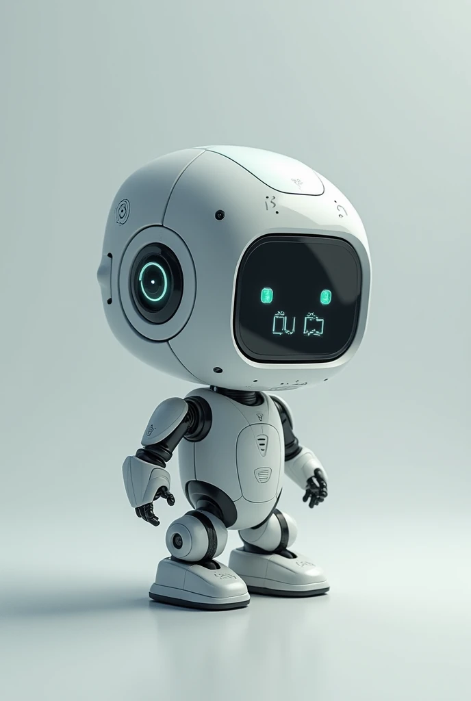 create a picture of a modern wattmeter with a small robot