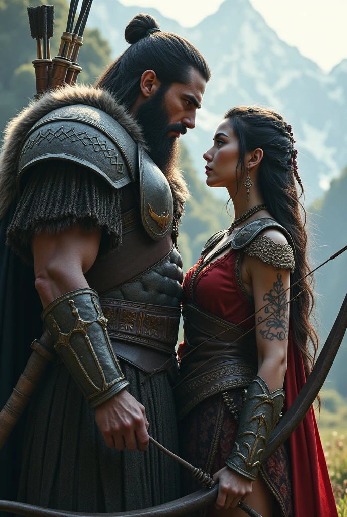 Barbarian king in love with archer queen