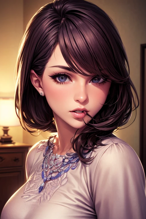 8K, best quality, 1 Girl, (Skin Indentation), night, (dark), Indoor clear background, (people), Beautiful bangs, Gorgeous,, (Clothing and:1.3),Soft lighting, attractive, dark Room, (mouth close:1.2, beautiful eyes, Delicate eyes, Detailed iris, Beautiful lips, Beautiful nose, Pretty Face),(primary color:1.5)