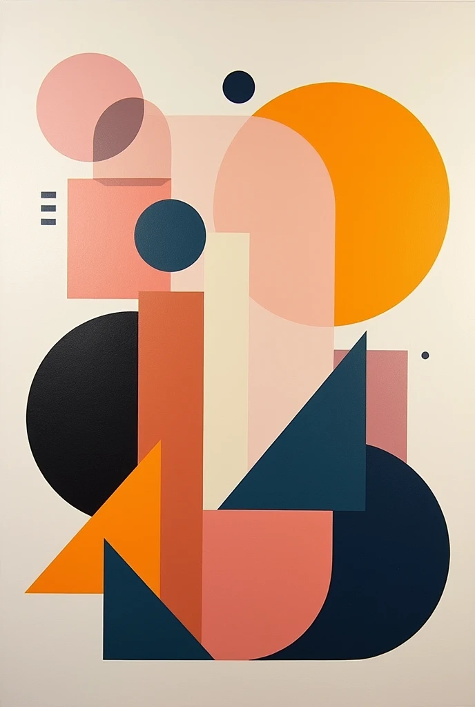 Abstract art with geometric shapes for painting 