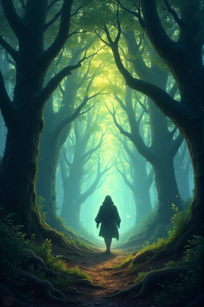 Action Elements: Incorporate elements of action such as rustling leaves, swinging branches, and shifting shadows to create a sense of motion and urgency. Add subtle magical effects to highlight the mystical nature of the forest.